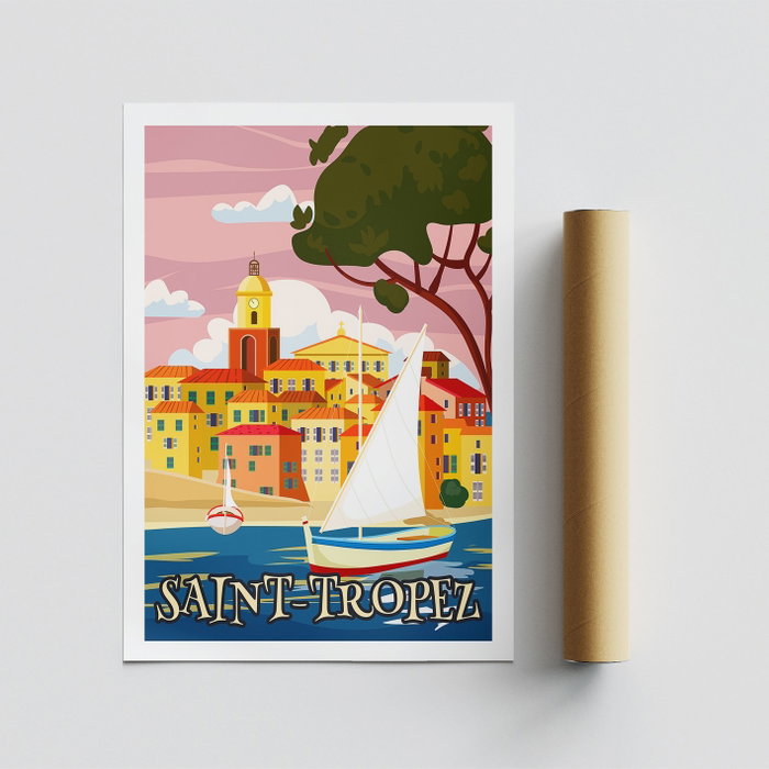Wallity Póster Saint Tropez - 2008 A3